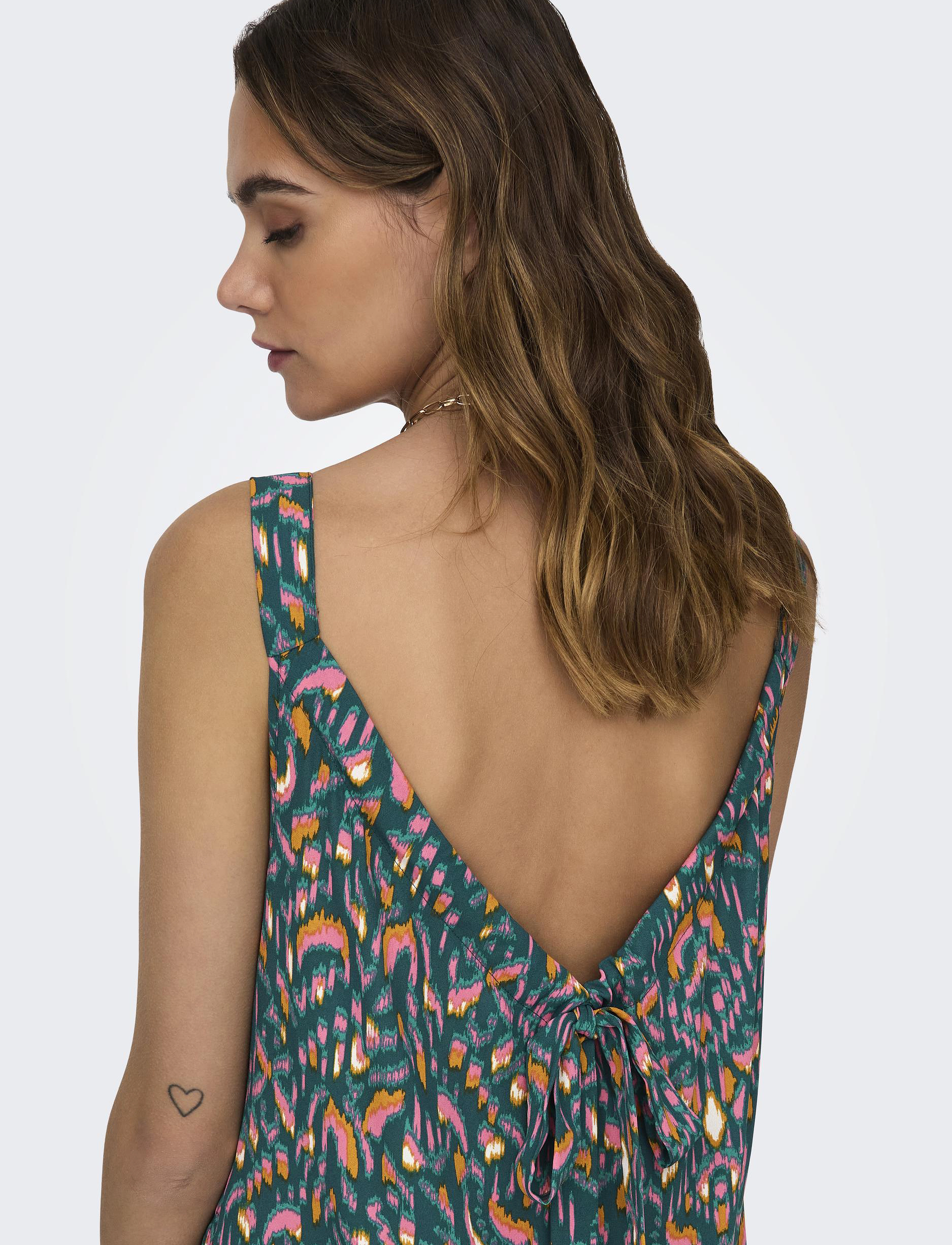 ONLY - ONLALMA LIFE POLY NOEMI LONG DRESS AOP - quetzal green - 4