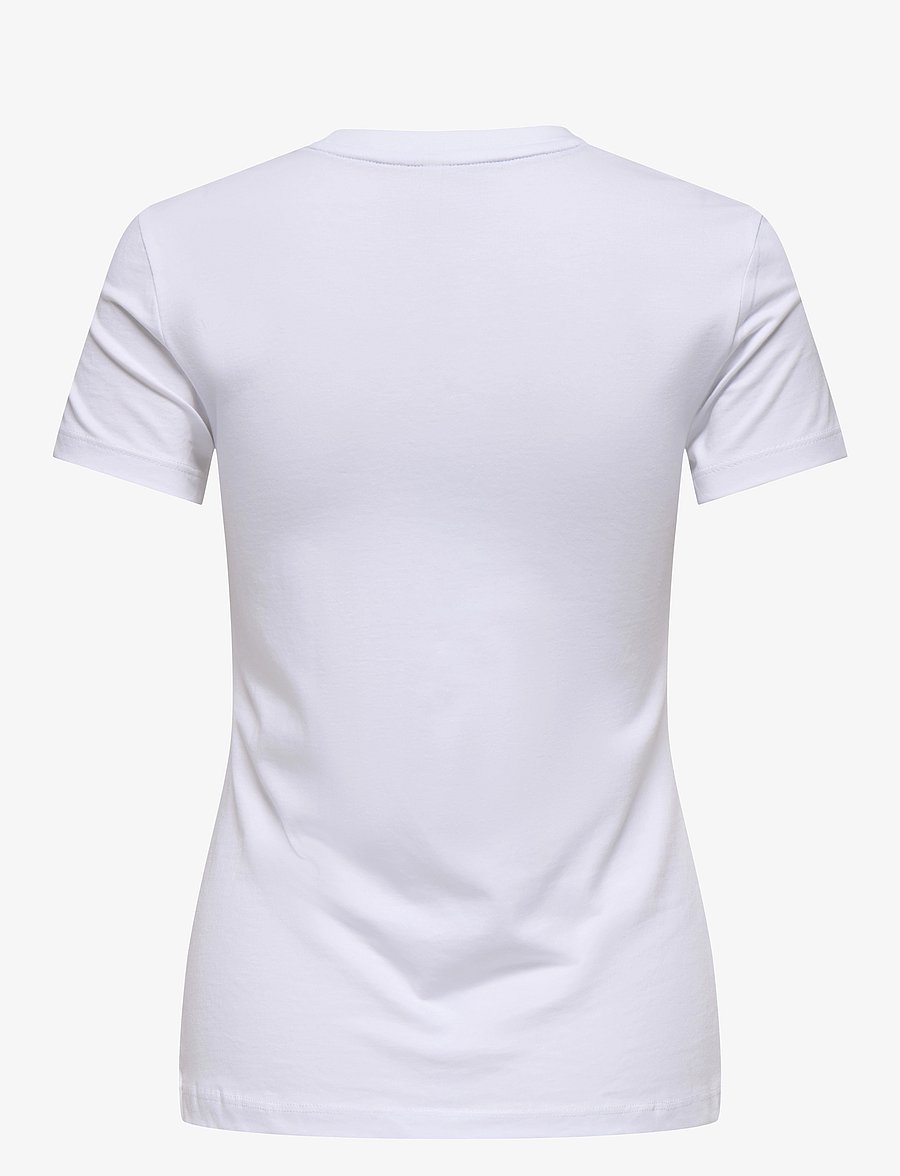 ONLY - ONLVIBE LIFE S/S GLASSES TOP BOX JRS - t-särgid - bright white - 2