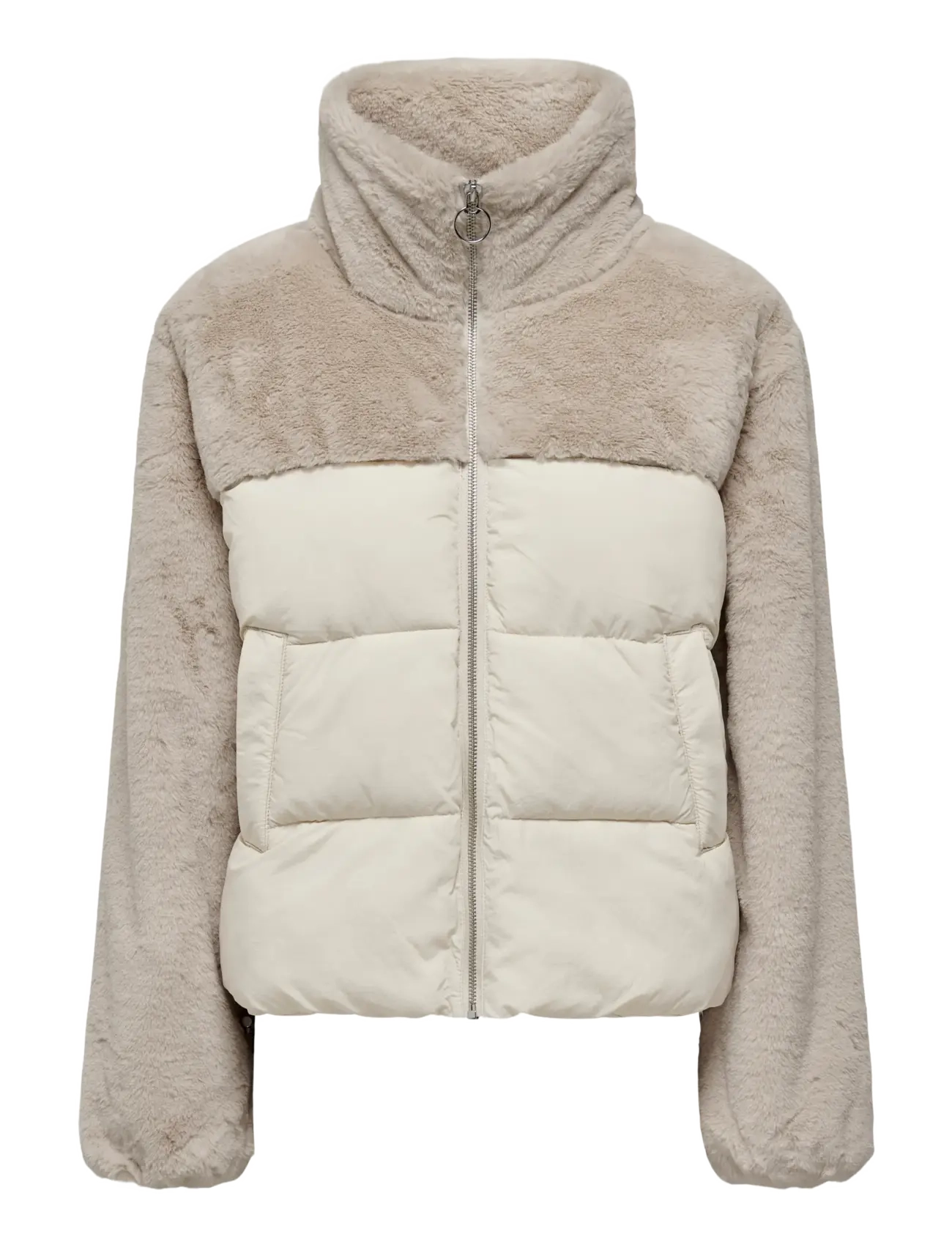 ONLY - ONLWANJA FUR PUFFER MIX JACKET NOOS OTW - moonbeam - 1