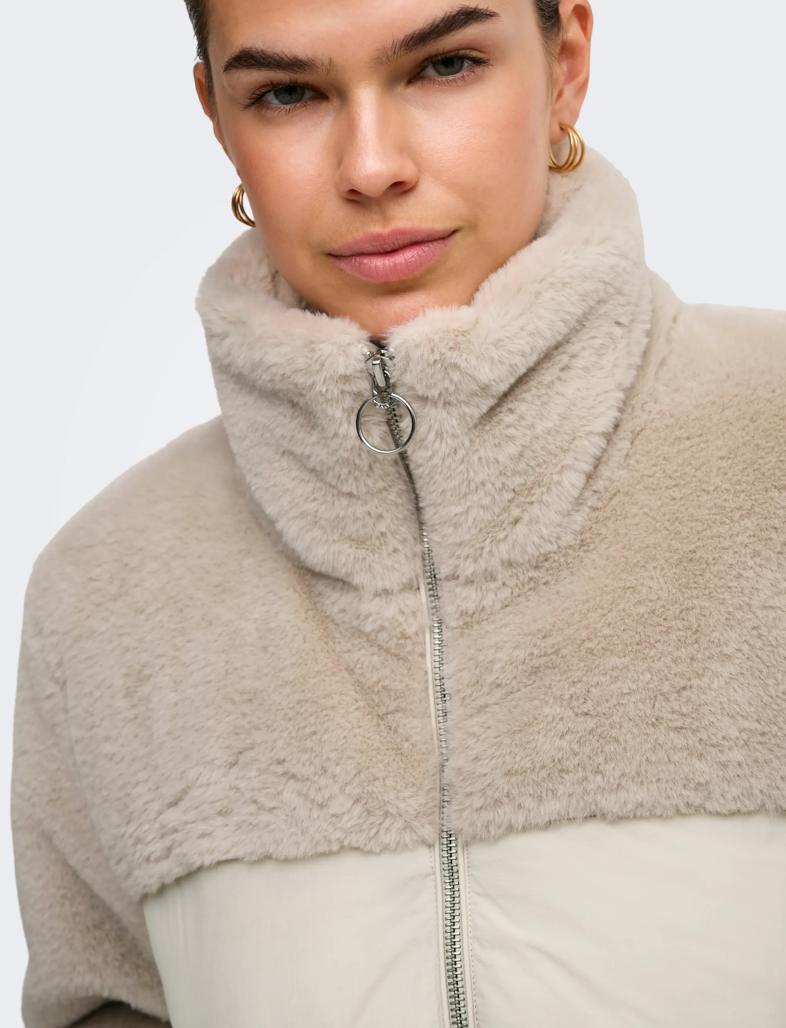 ONLY Onlwanja Fur Puffer Mix Jacket Noos Otw jackor dam – bild 6