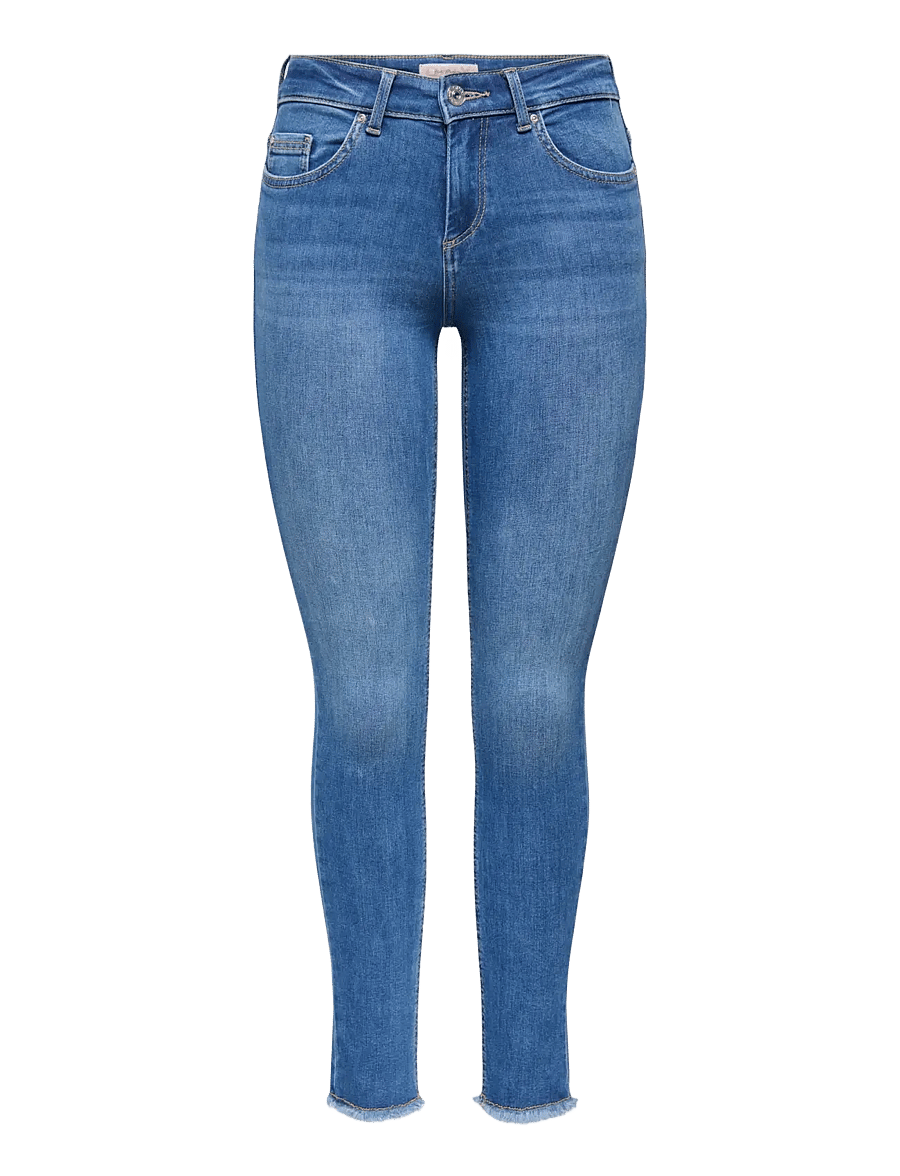 ONLY - ONLBLUSH MID SK ANK RW DNM REA1319 NOOS - skinny džinsi - medium blue denim - 1