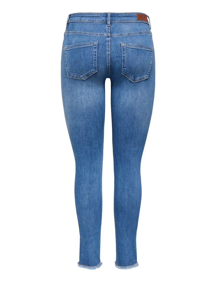 ONLY - ONLBLUSH MID SK ANK RW DNM REA1319 NOOS - skinny džinsi - medium blue denim - 2