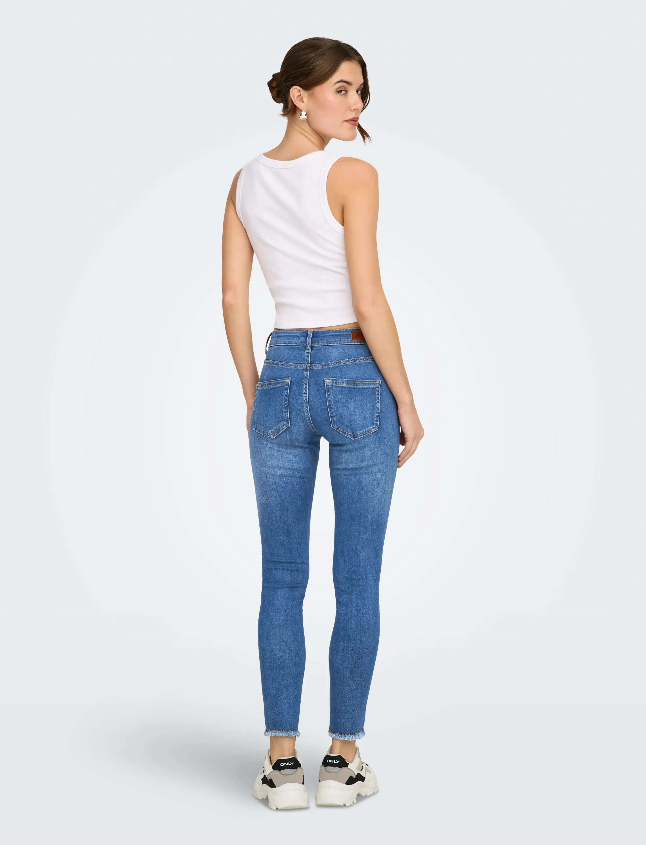 ONLY - ONLBLUSH MID SK ANK RW DNM REA1319 NOOS - skinny jeans - medium blue denim - 3