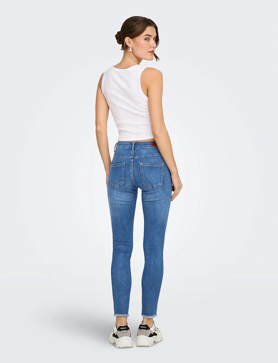 ONLY - ONLBLUSH MID SK ANK RW DNM REA1319 NOOS - skinny jeans - medium blue denim - 3