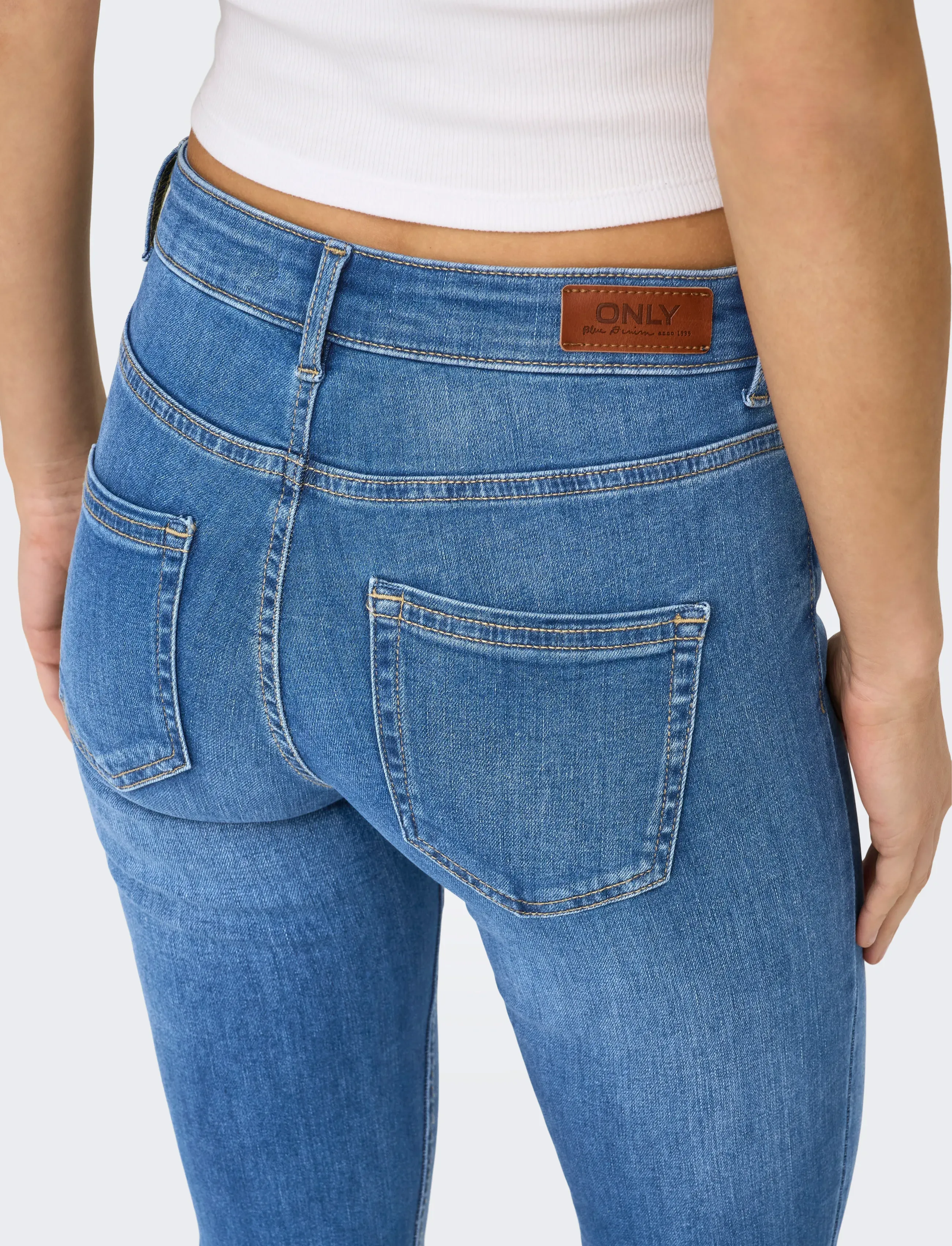 ONLY - ONLBLUSH MID SK ANK RW DNM REA1319 NOOS - skinny jeans - medium blue denim - 5