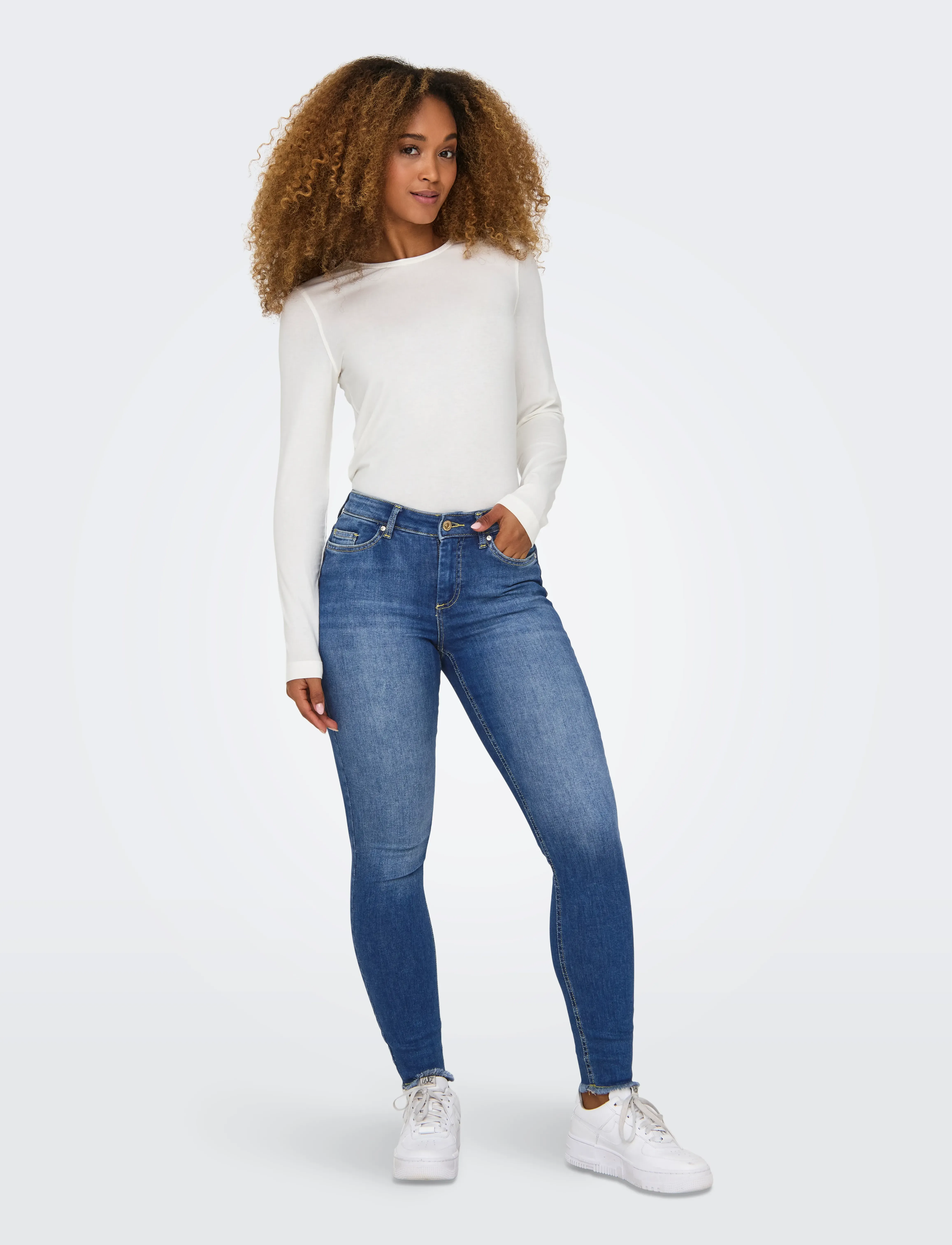 ONLY Onlblush Mid SK Ank RW Denim skinny jeans dam – bild 10