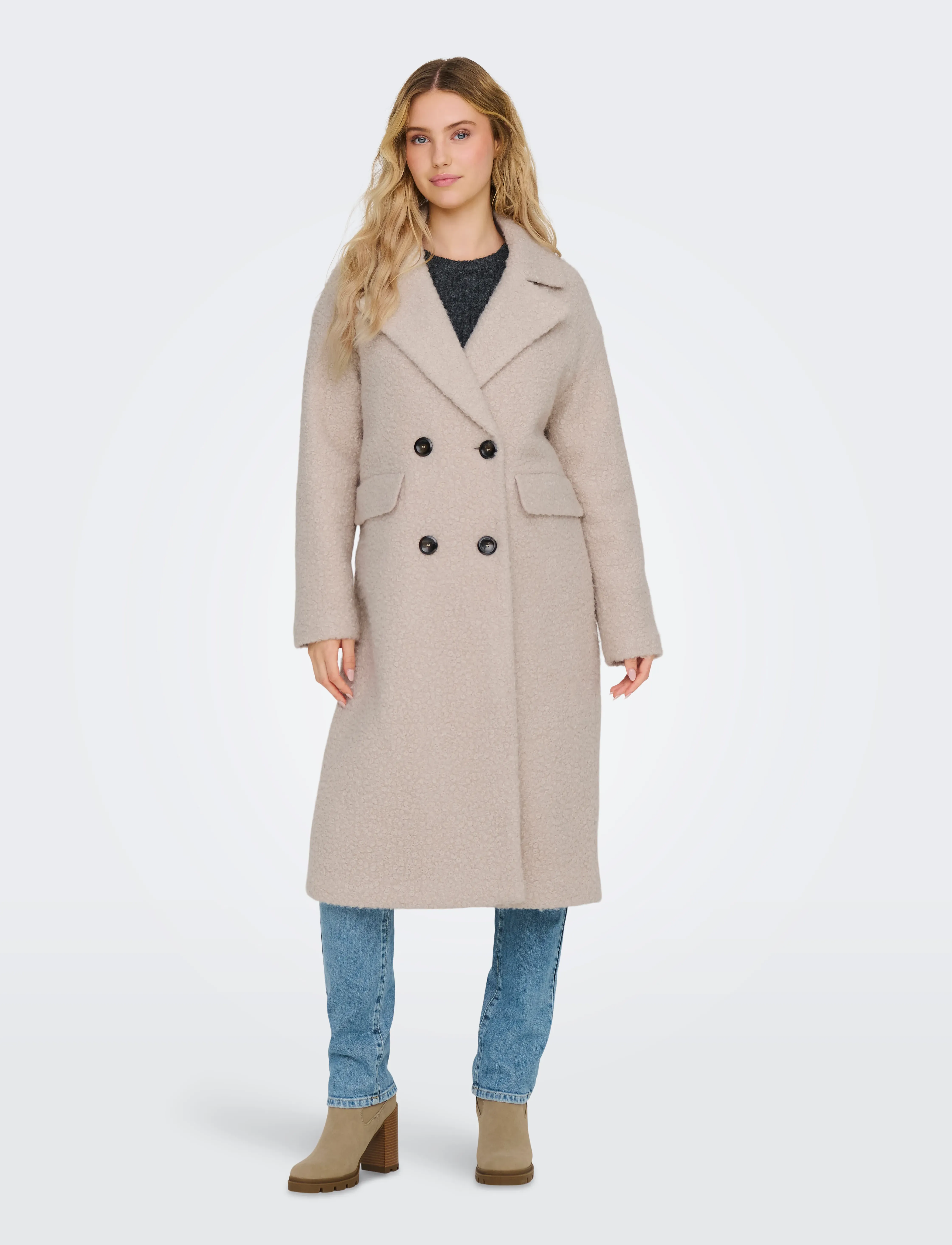 ONLY - ONLVALERIA PIPER COAT OTW CC - overtøj - pumice stone - 5