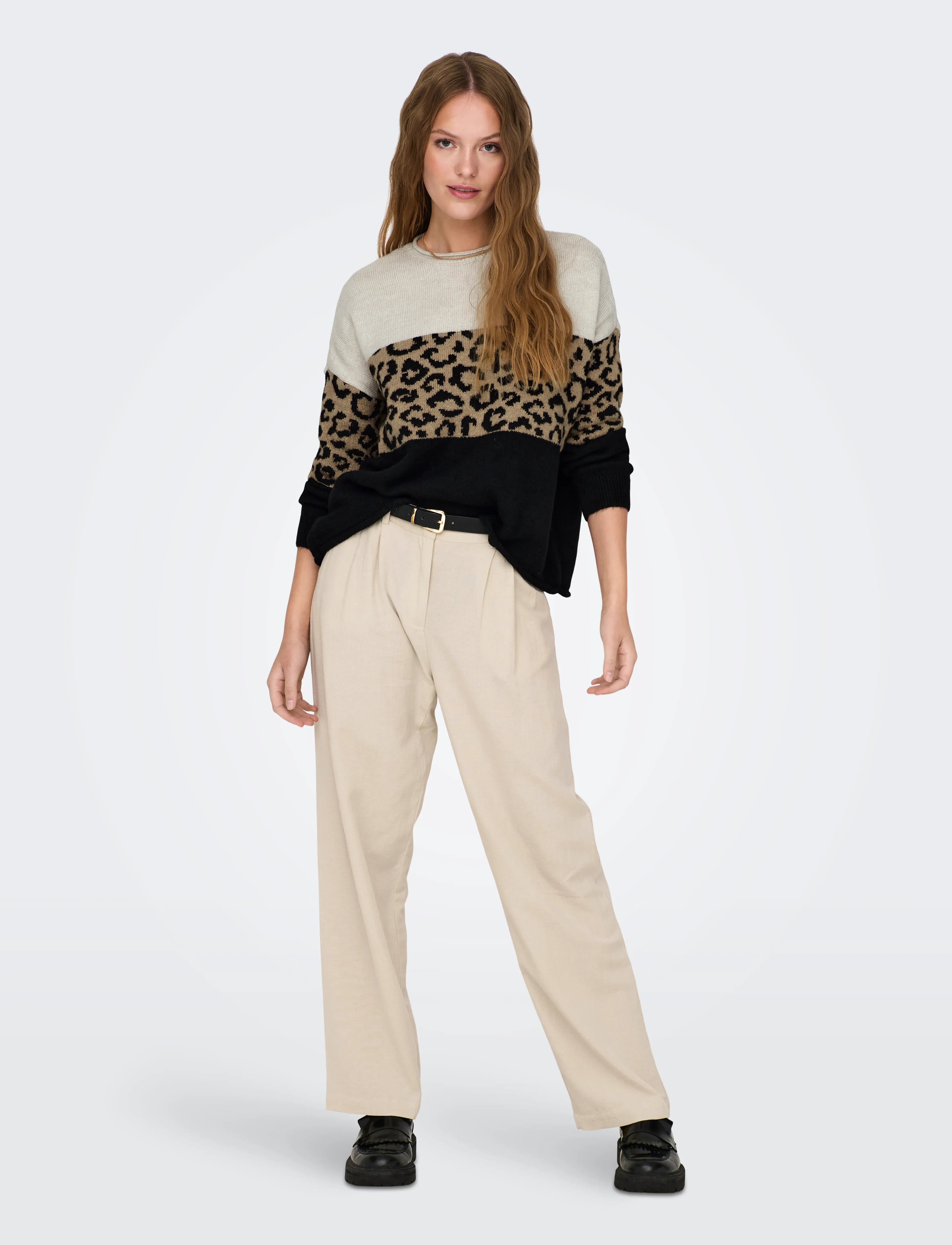 ONLY - ONLJADE ANIMAL LS O-NECK NOOS KNT - laveste priser - moonbeam - 4