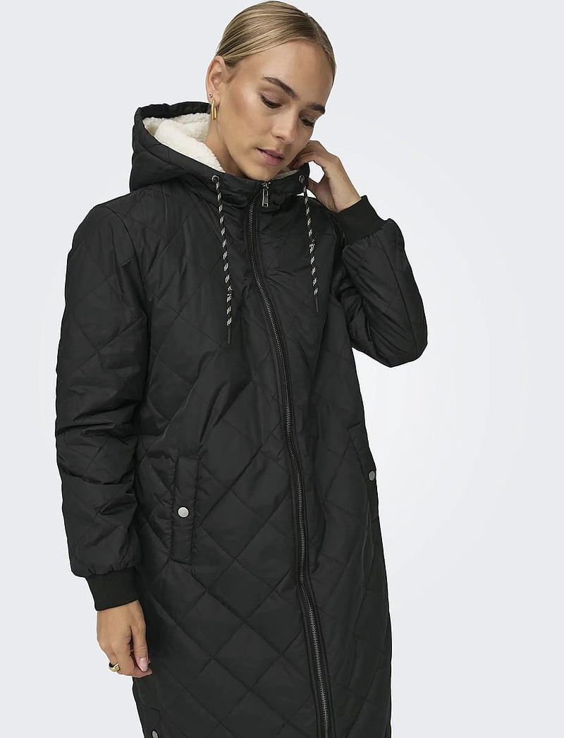 ONLY - ONLNEWSANDY QUILT COAT CC OTW - dunfrakker - black - 3