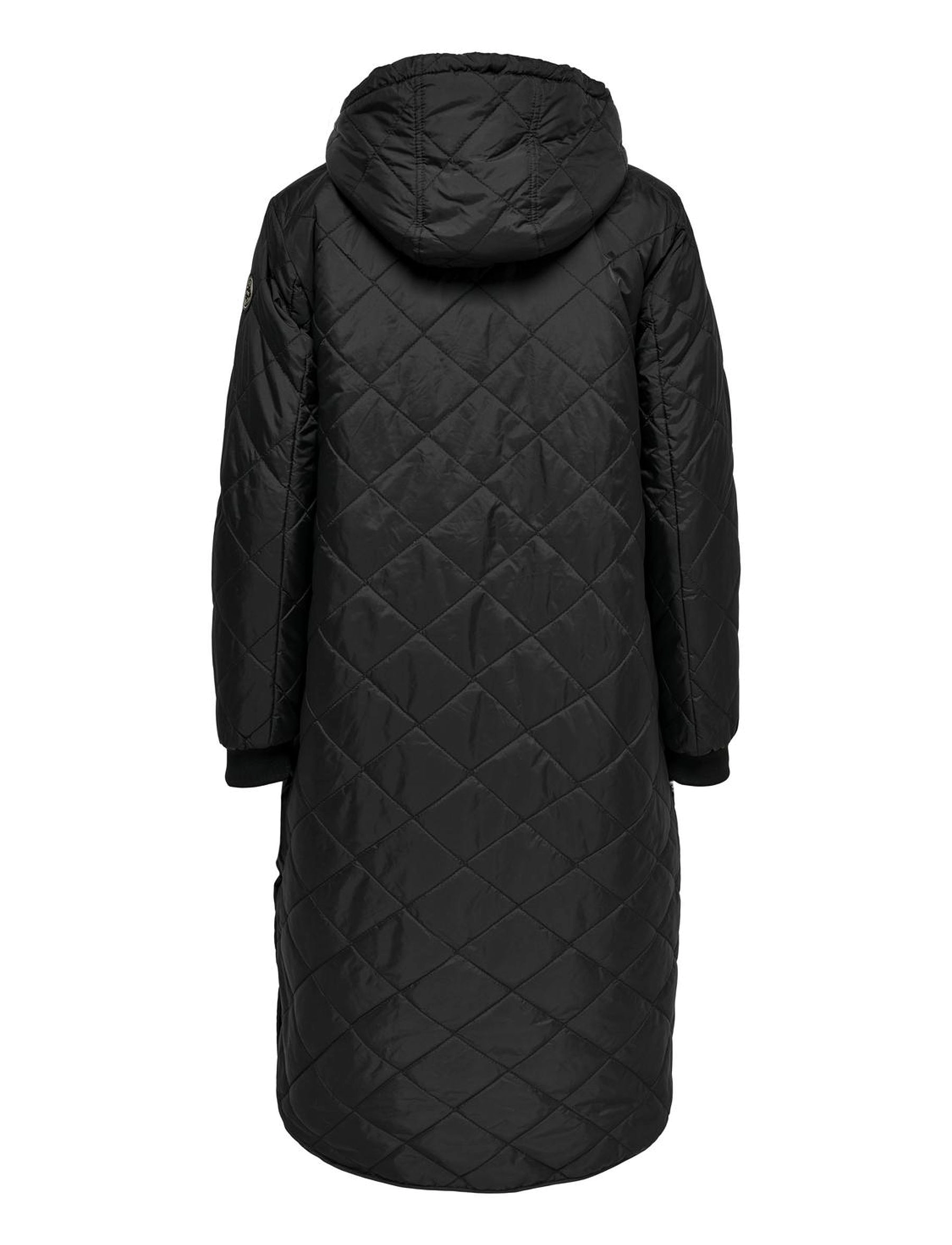 Only Dames Onlbritt Long Puffer Coat OTW, zwart, L, zwart, L