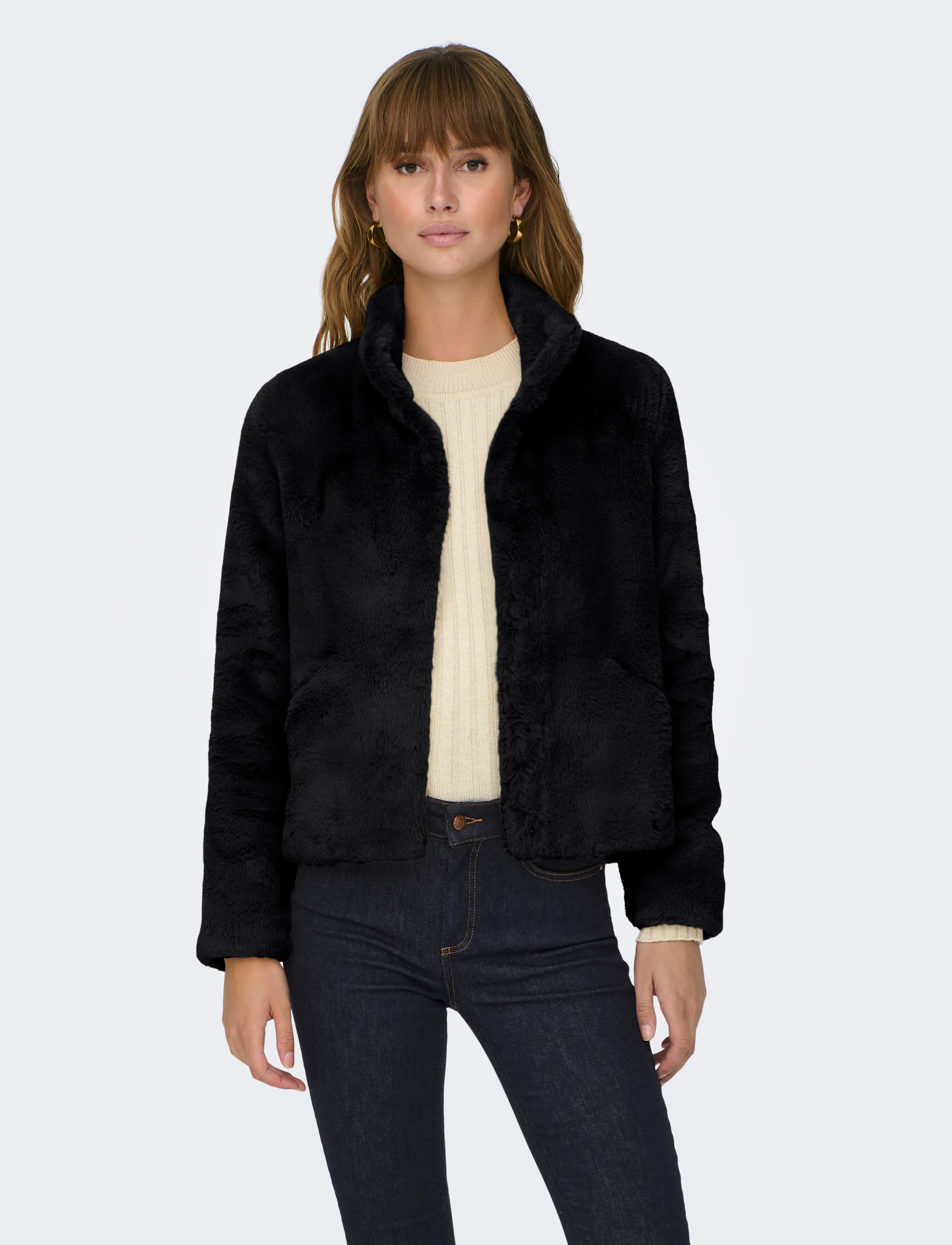 ONLY ONLNEWVIDA FAUX FUR JACKET OTW CC - Only - BLACK / black
