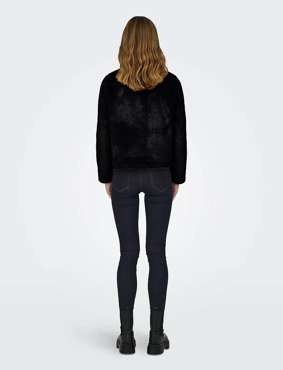 ONLY - ONLNEWVIDA FAUX FUR JACKET OTW CC - black - 3