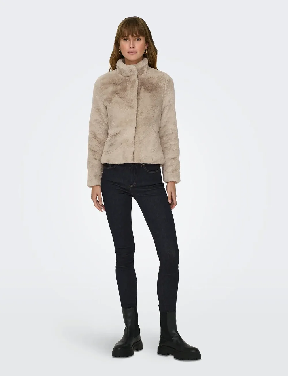 ONLY - ONLNEWVIDA LIFE FAUX FUR JACKET OTW CC - dunjakker - humus - 4