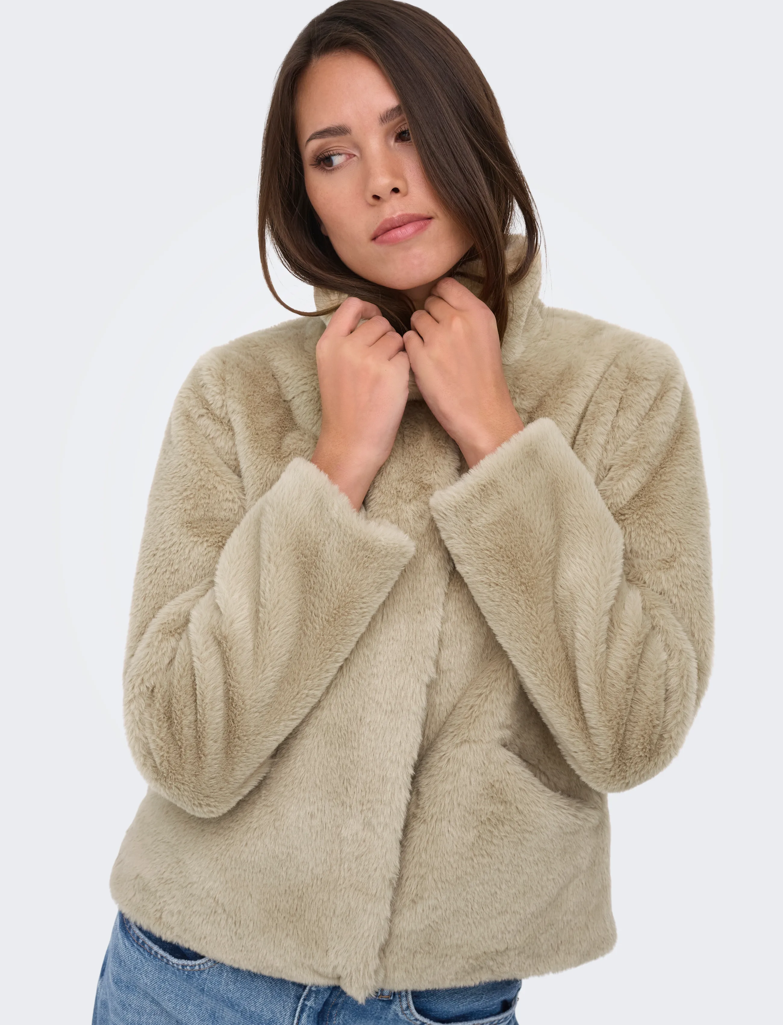 ONLY - ONLNEWVIDA FAUX FUR JACKET OTW CC - humus - 5