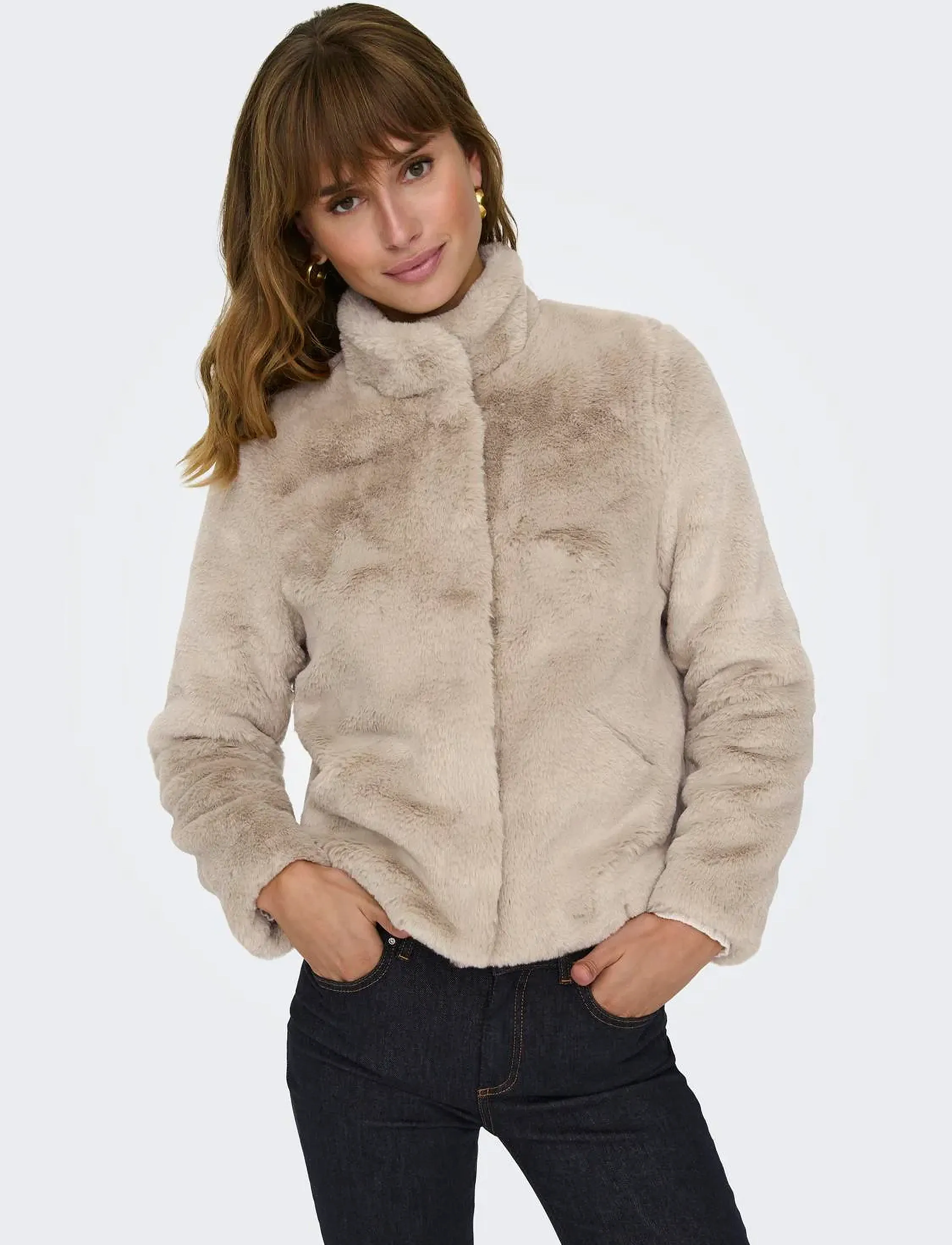ONLY - ONLNEWVIDA LIFE FAUX FUR JACKET OTW CC - humus - 5