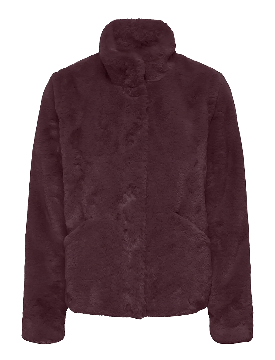 ONLY - ONLNEWVIDA FAUX FUR JACKET OTW CC - winetasting - 0