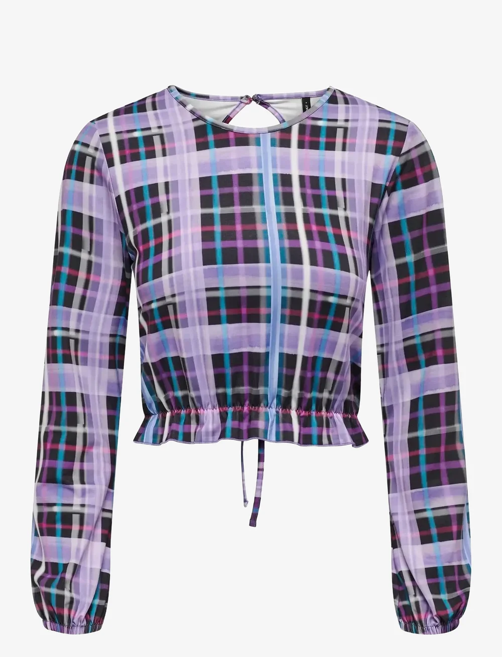 ONLY - ONLEMILIA L/S OPEN BACK FRILL TOP NN - long-sleeved tops - black - 0