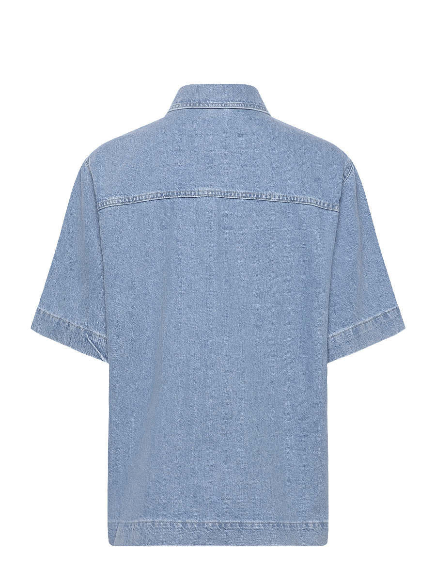 ONLY - ONLSOPHIE OVERSIZE S/S DNM SHIRT - denimskjorter - light blue denim - 1
