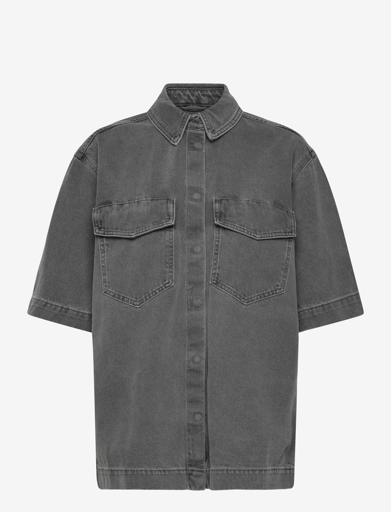 ONLY - ONLSOPHIE OVERSIZE S/S DNM SHIRT - denimskjorter - medium grey denim - 0