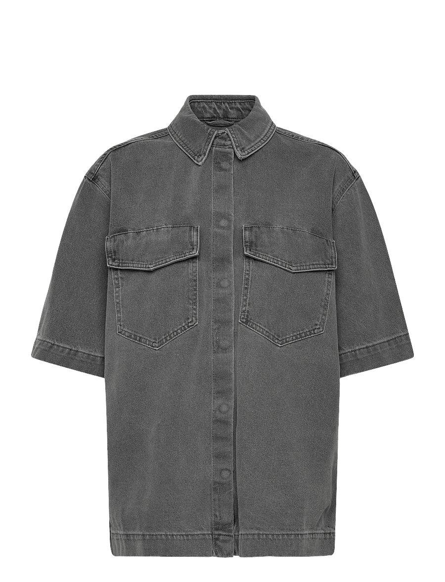 ONLY - ONLSOPHIE OVERSIZE S/S DNM SHIRT - jeanshemden - medium grey denim - 0