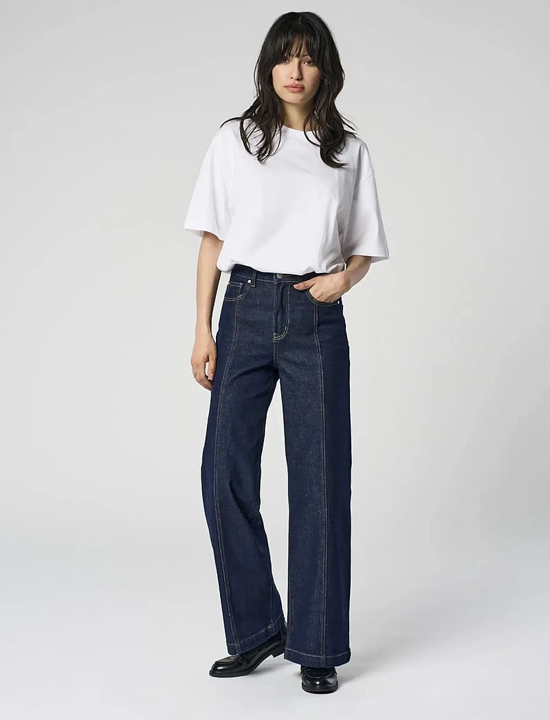 ONLY - ONLHOPE HW WIDE DNM MAE1288 - vida jeans - dark blue denim - 0