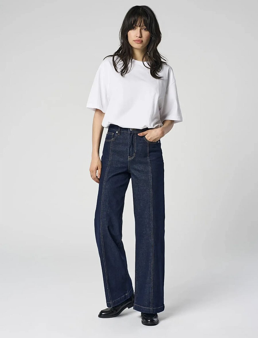 ONLY - ONLHOPE HW WIDE DNM MAE1288 - brede jeans - dark blue denim - 0