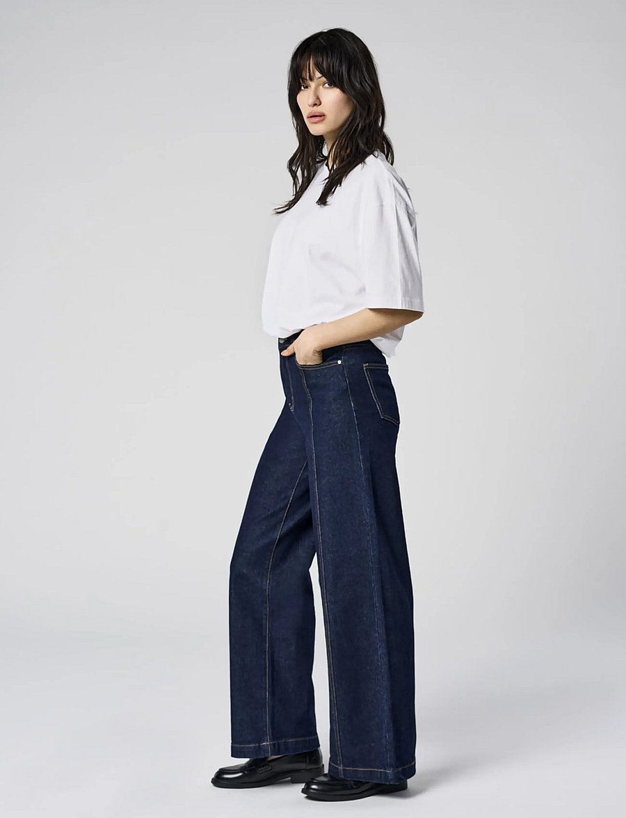 ONLY - ONLHOPE HW WIDE DNM MAE1288 - brede jeans - dark blue denim - 3