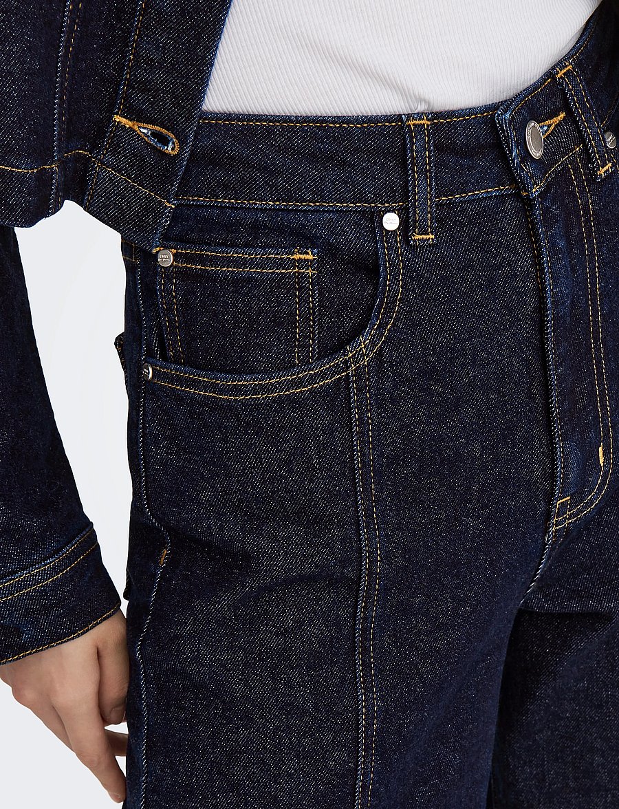 ONLY - ONLHOPE HW WIDE DNM MAE1288 - brede jeans - dark blue denim - 4