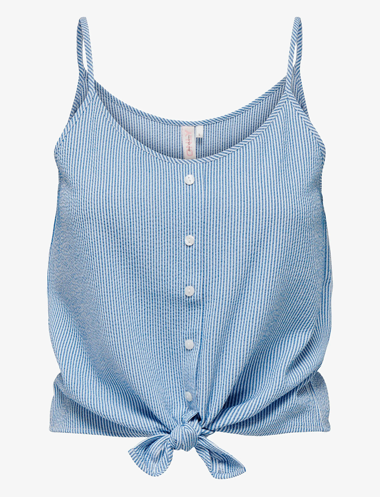 ONLY - ONLLECEY SL KNOT SINGLET NOOS WVN - cloud dancer - 1