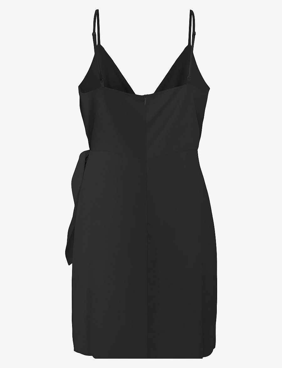 ONLY - ONLALMA LIFE VIS ISA WRAP DRESS SOLID - sukienki kopertowe - black - 2