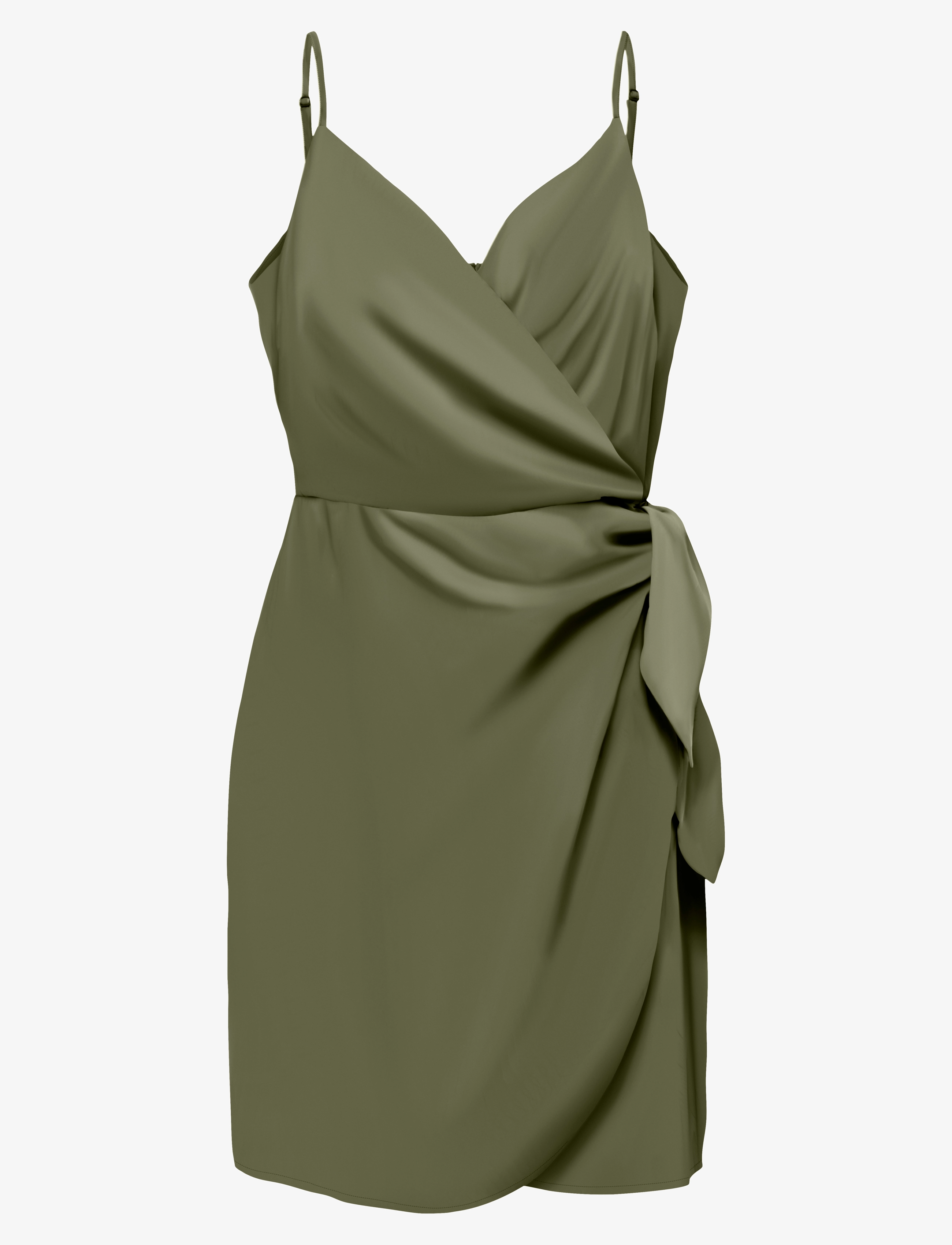 ONLY ONLALMA LIFE VIS ISA WRAP DRESS SOLID - Kurze Kleider - KALAMATA / khaki/green