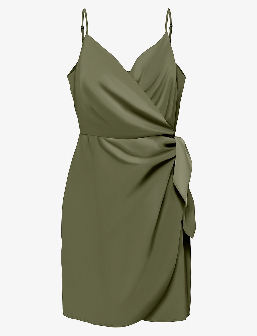 ONLY - ONLALMA LIFE VIS ISA WRAP DRESS SOLID - wickelkleider - kalamata - 0