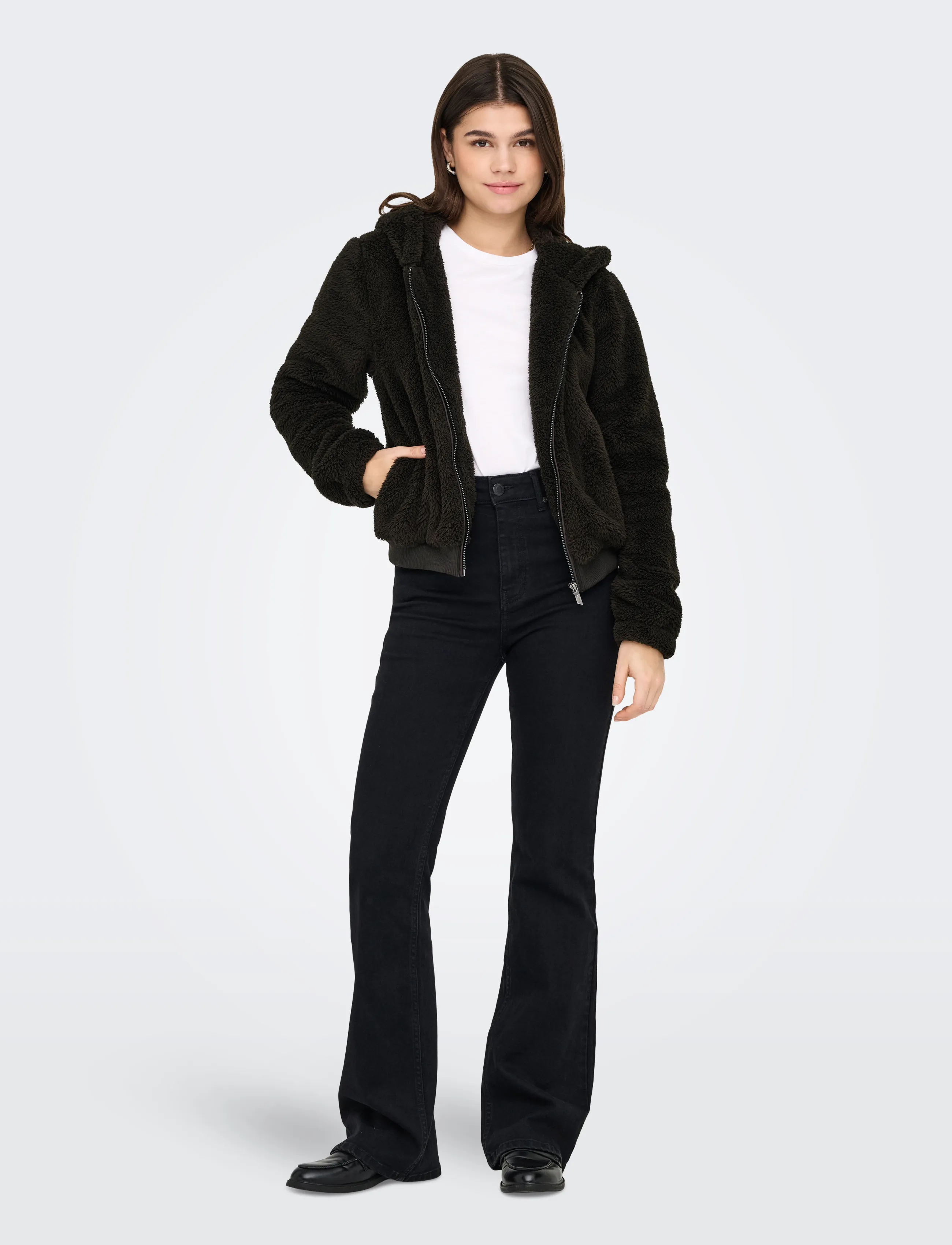 ONLY - ONLNEWANNA CONTACT SHERPA JKT OTW NOOS - fleece & mellanlager - chocolate torte - 4