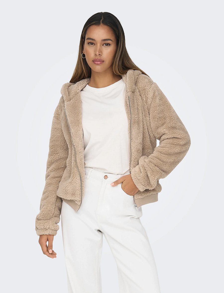 ONLY - ONLNEWANNA CONTACT SHERPA JKT OTW NOOS - humus - 0