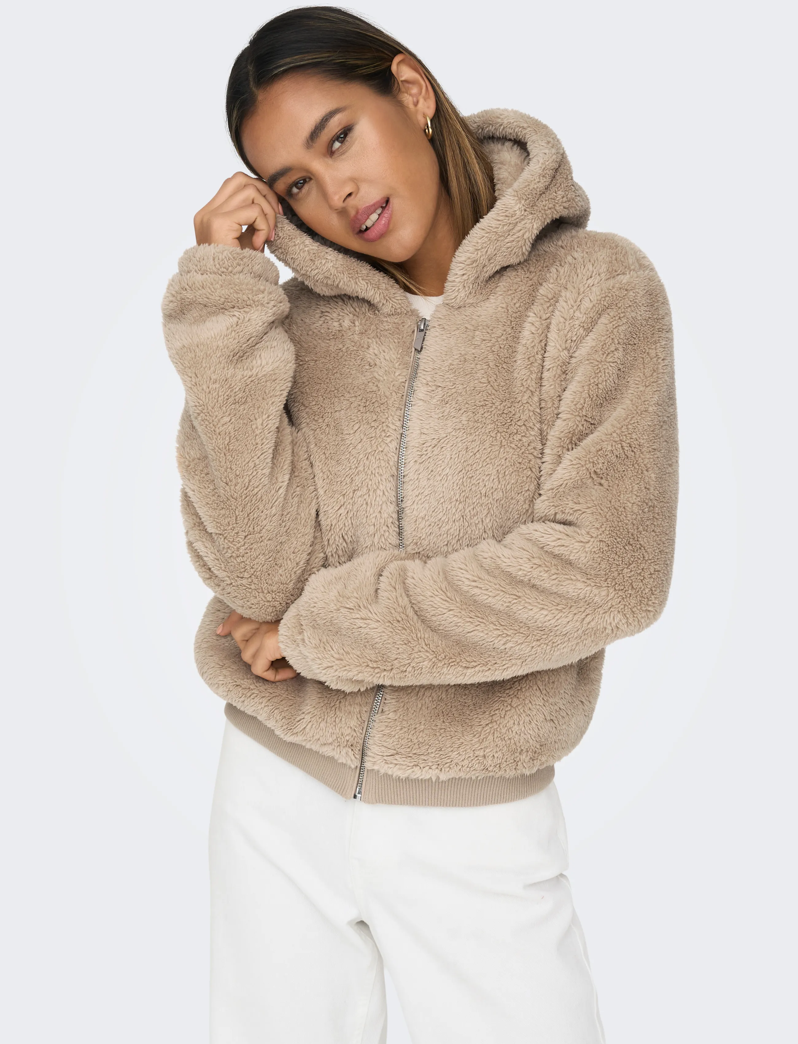 ONLY - ONLNEWANNA CONTACT SHERPA JKT OTW NOOS - humus - 5