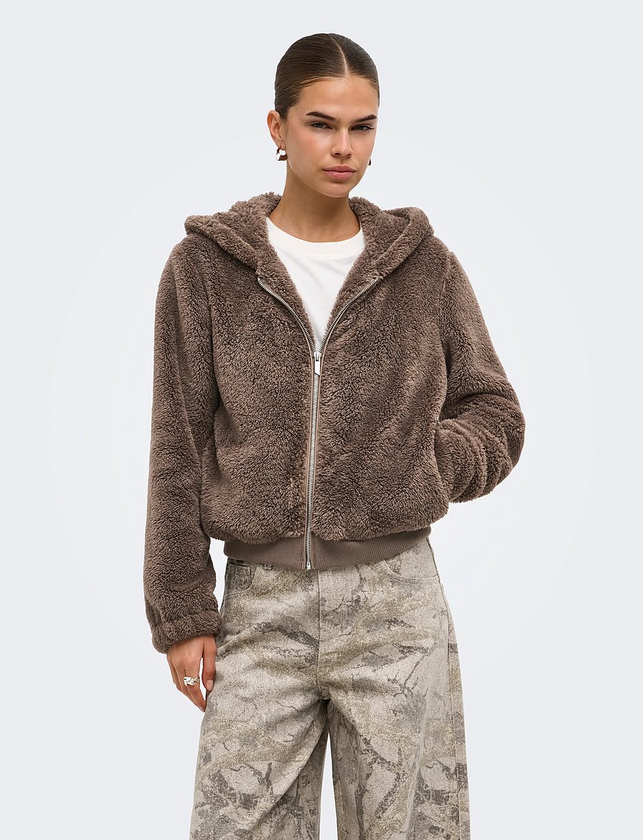 ONLY - ONLNEWANNA CONTACT SHERPA JKT OTW NOOS - fleece & midlayer - walnut - 0