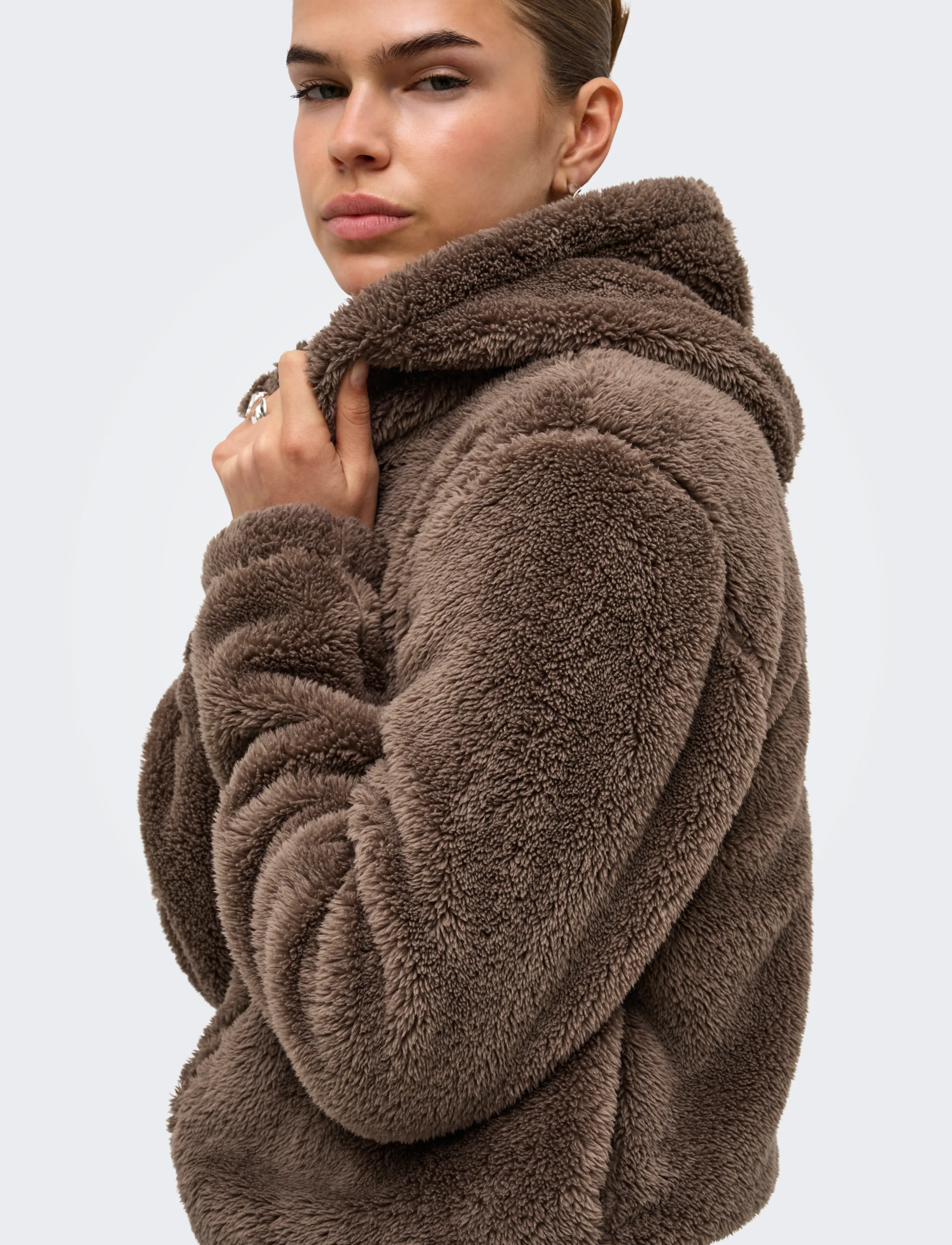 ONLY - ONLNEWANNA CONTACT SHERPA JKT OTW NOOS - fleece & midlayer - walnut - 5