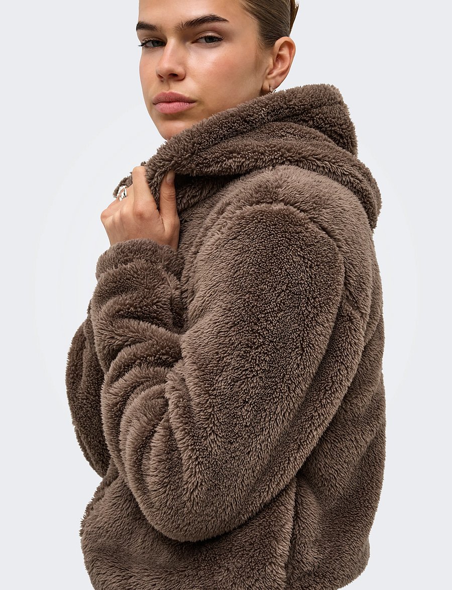 ONLY - ONLNEWANNA CONTACT SHERPA JKT OTW NOOS - fleece & midlayer - walnut - 5