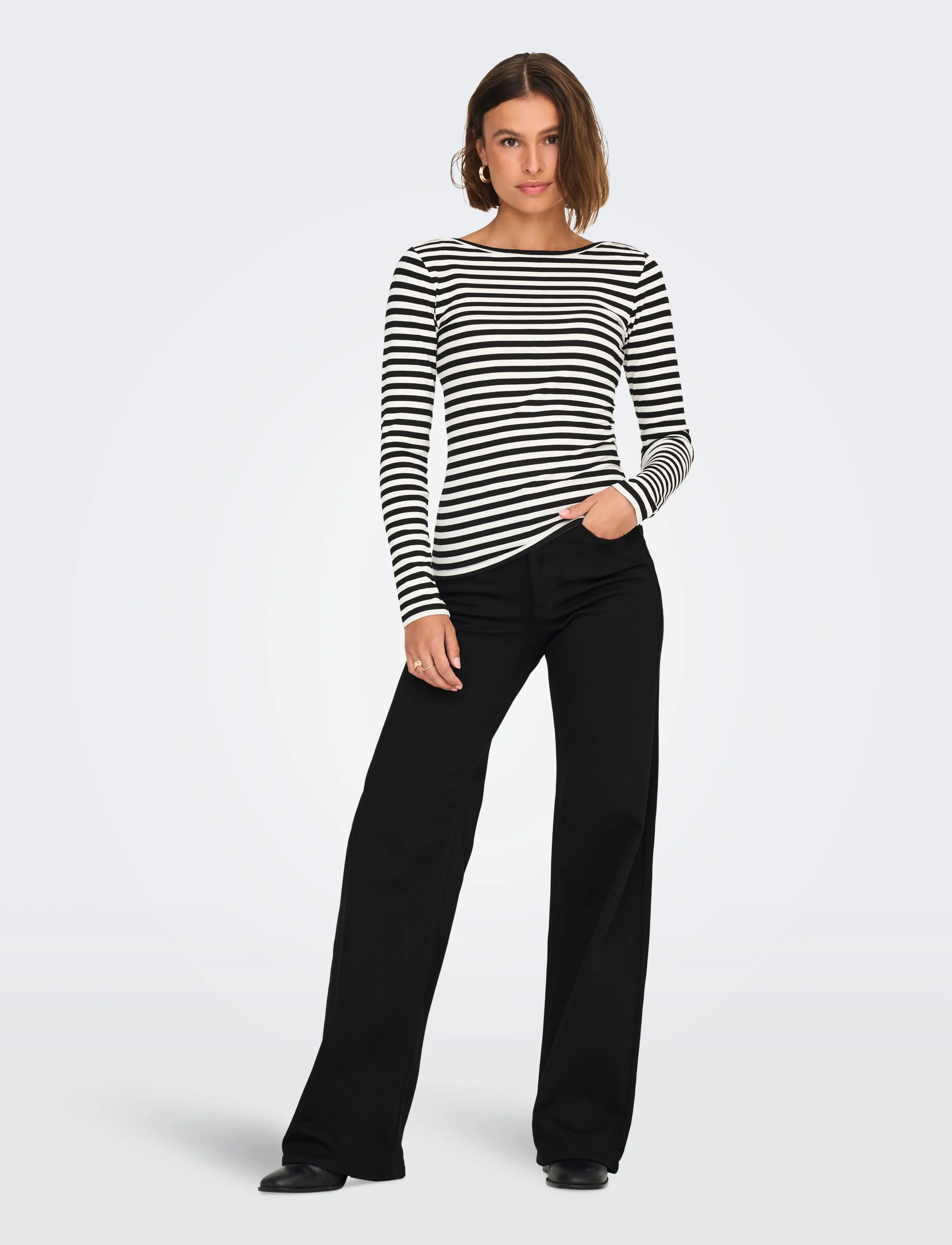 ONLY - ONLMADISON BLUSH HW W 4EVERBLK SO796NOOS - laia säärega teksad - black denim - 4
