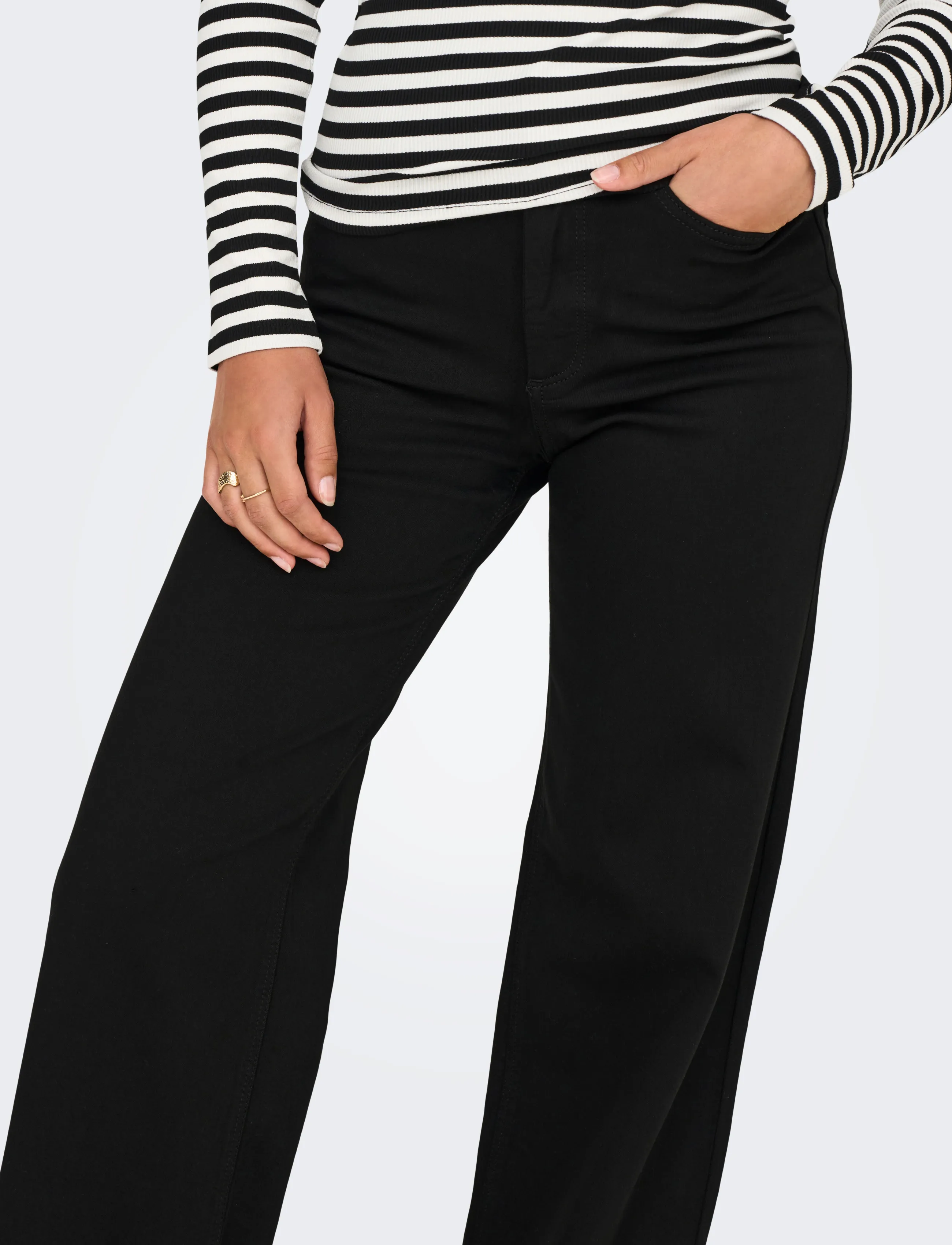 ONLY - ONLMADISON BLUSH HW W 4EVERBLK SO796NOOS - laia säärega teksad - black denim - 5
