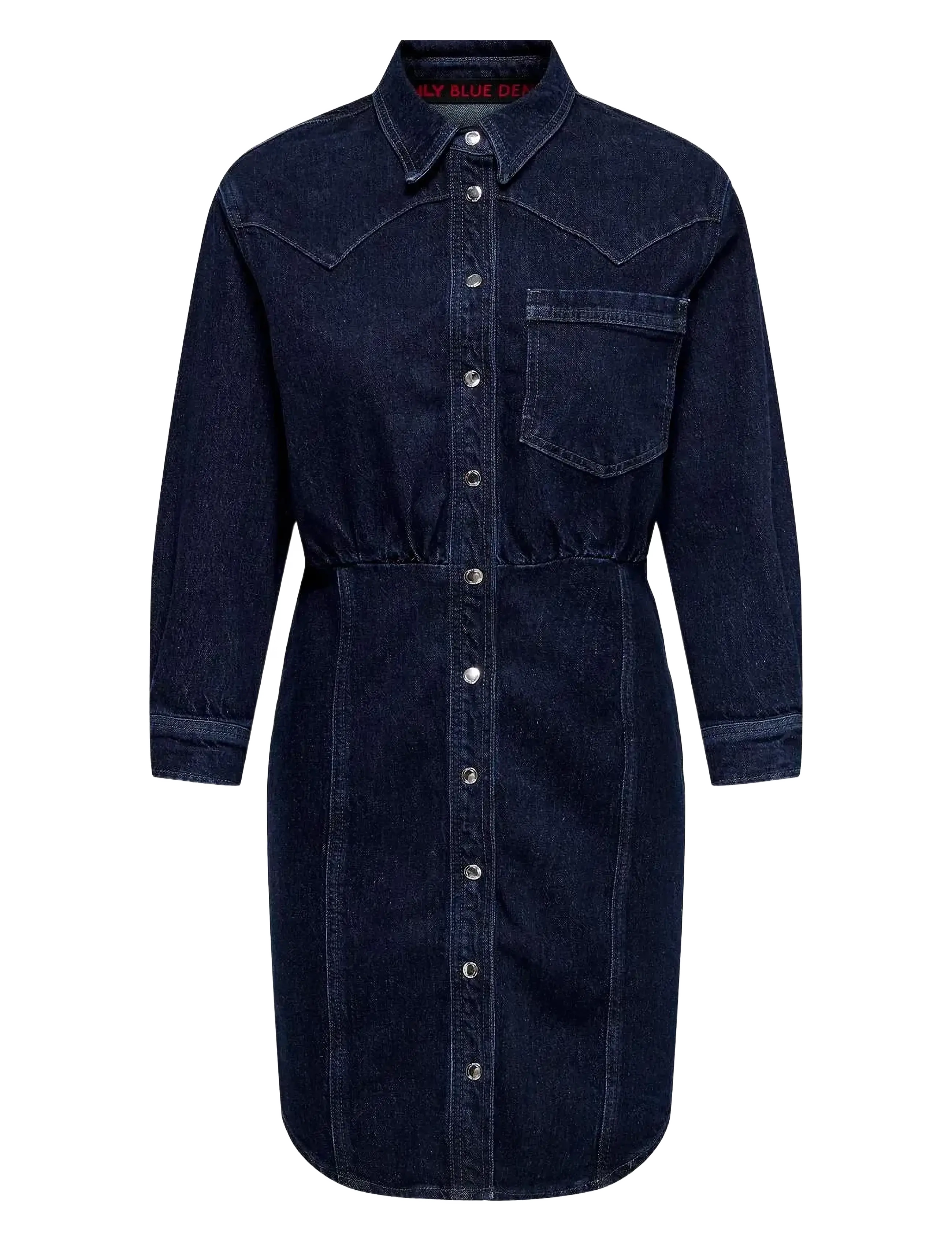 ONLY ONLROUGE 3/4 RINSE RED DNM DRESS CRO - Kleidid - DARK BLUE DENIM / blue