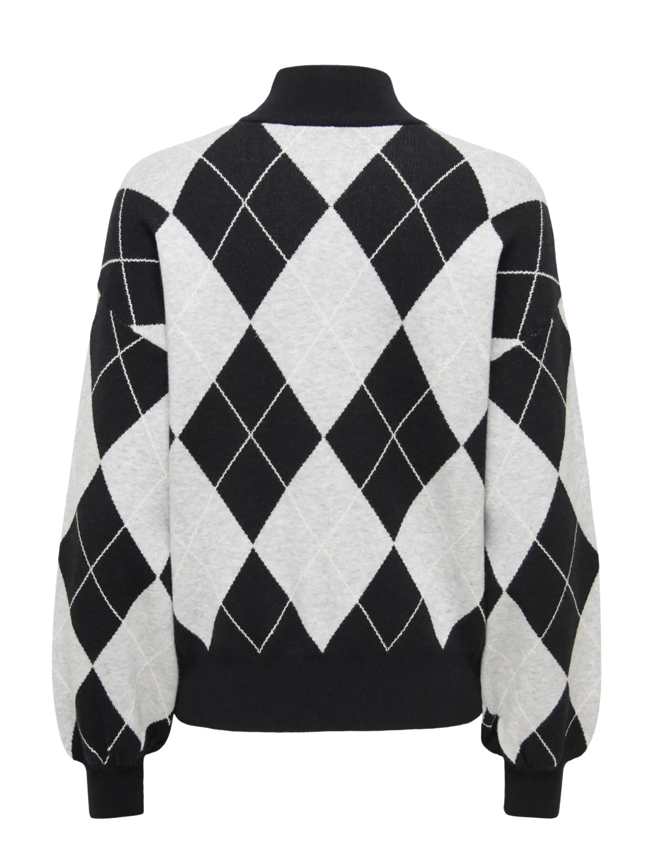ONLY - ONLENYA LS JQ O-NECK KNT - striktrøjer - black - 1