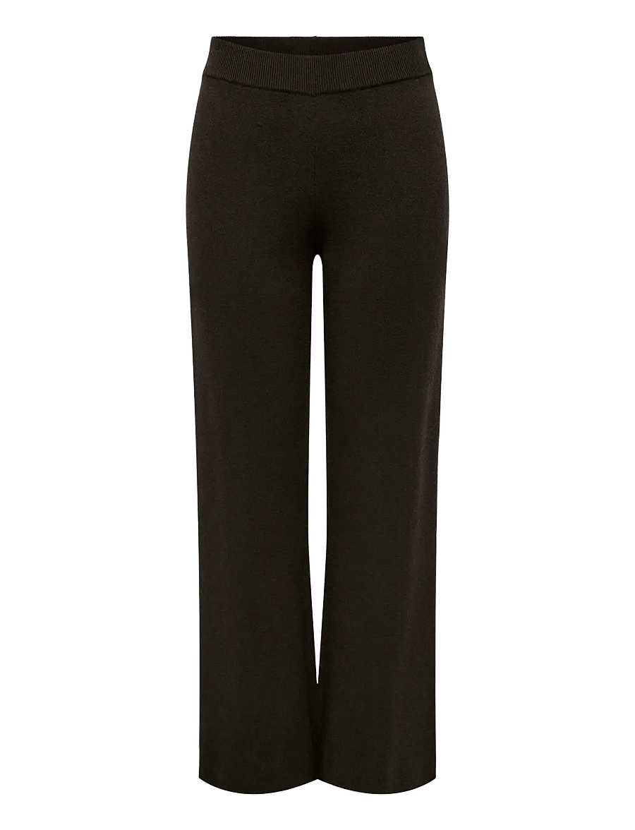 ONLY - ONLENYA JQ PANTS RP KNT - flare bukser - chocolate torte - 0