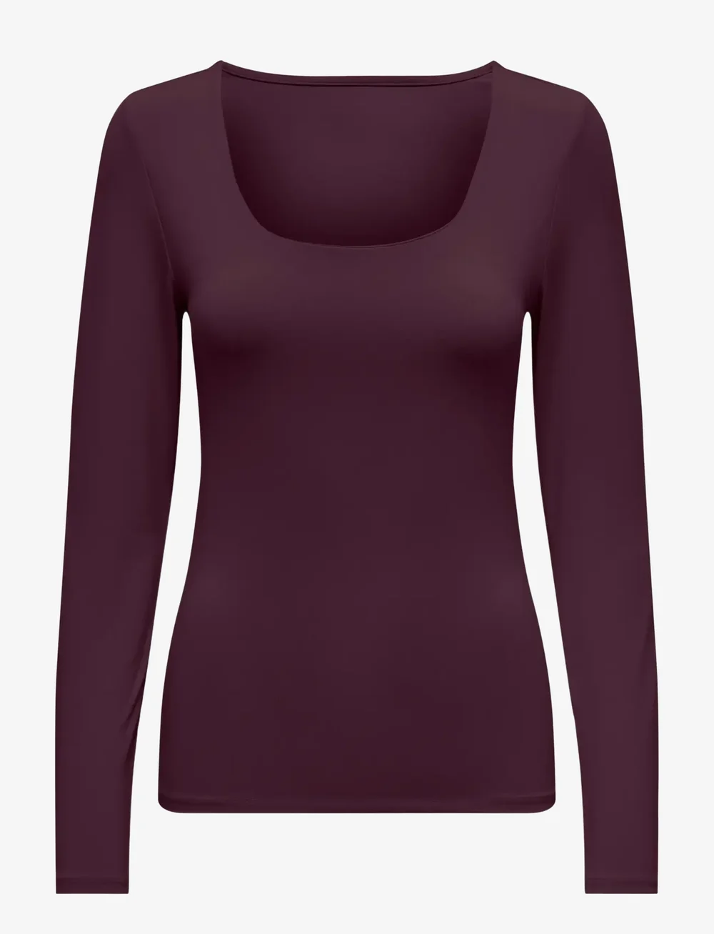 ONLY - ONLEA L/S 2-WAY DEEP NECK TOP JRS NOOS - langärmlige tops - winetasting - 1
