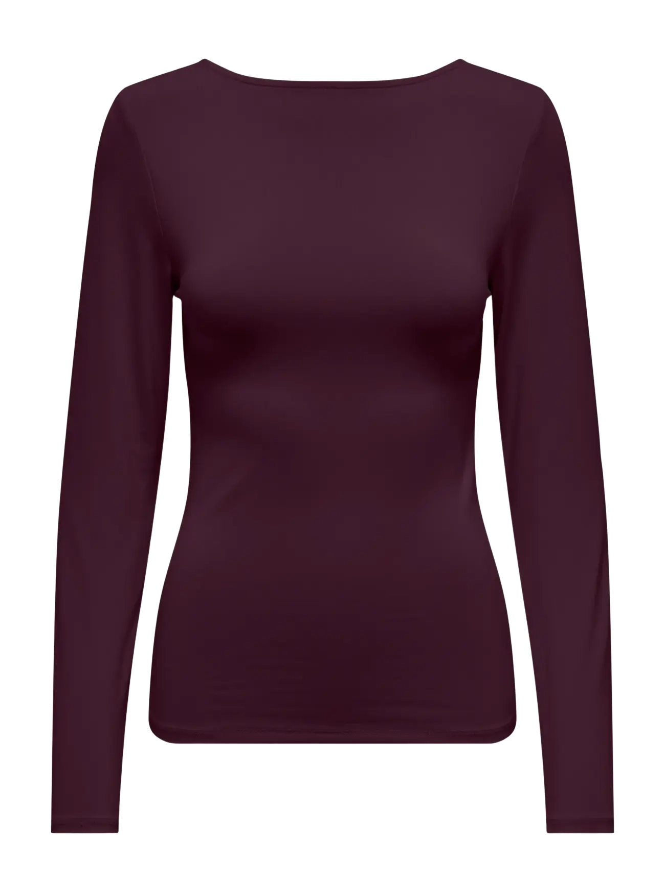 ONLY - ONLEA L/S 2-WAY DEEP NECK TOP JRS NOOS - long-sleeved tops - winetasting - 3