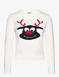 ONLXMAS REINDEER LS O-NECK BOX KNT, ONLY