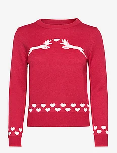 ONLXMAS SNOWFLAKE LS O-NECK KNT, ONLY