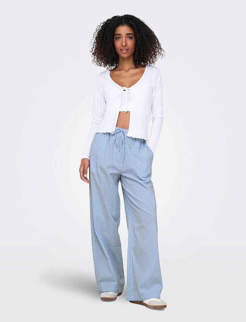 ONLY - ONLAUGUSTA PANT WVN NOOS - straight leg hosen - cloud dancer - 0