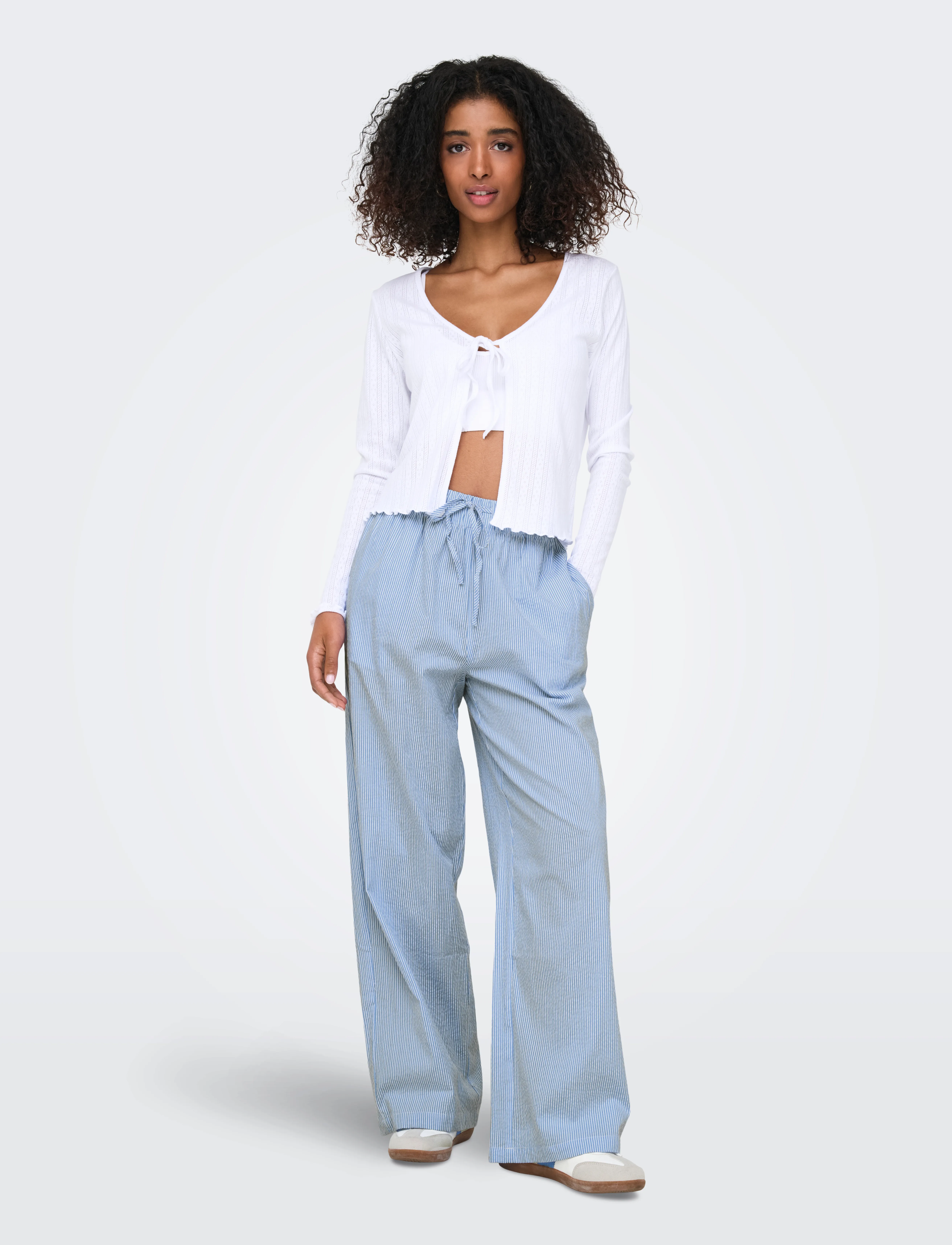 ONLY ONLAUGUSTA PANT WVN NOOS - Transitional Layering - CLOUD DANCER / blue