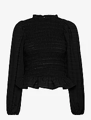 ONLY - ONLJULIS LS SMOCK TOP WVN - long-sleeved blouses - black - 0
